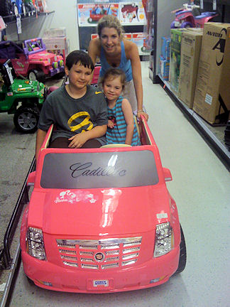 barbiecar.jpg.... Ella-Rose Turns 4